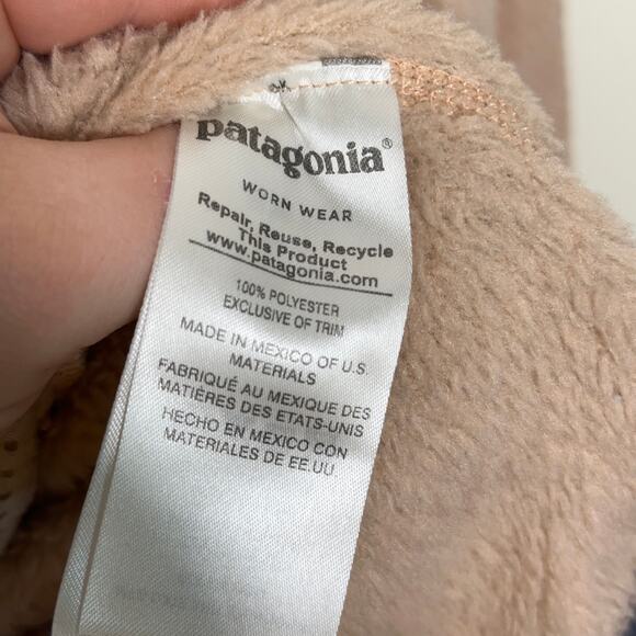 PATAGONIA Snap-T Re-Tool Fleece Rosewater Peach Cream Blush {FF10} - Picture 6 of 7